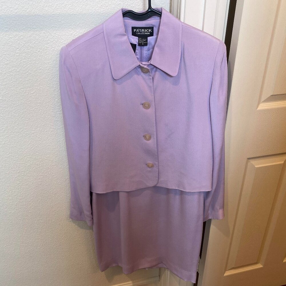 Vintage 90's PATRICK Collection Lilac 2-Piece Dress Suit